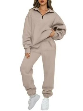 ✨ SUNBS Lounge Sets for Women Sweatsuits 2 Piece Outfits Half Zip Medium NWT